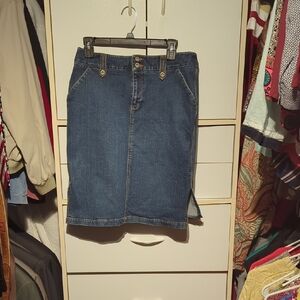 Sonoma Blue Knee-Length Pencil Skirt